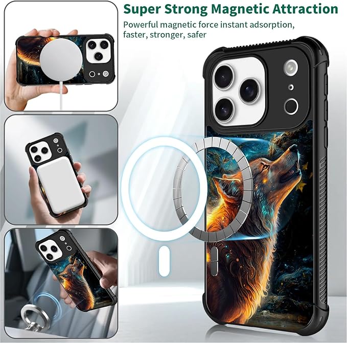 for iPhone 17 Pro Case, for MagSafe Graphic Design for Girl Boy Soft Silicone - Image 2