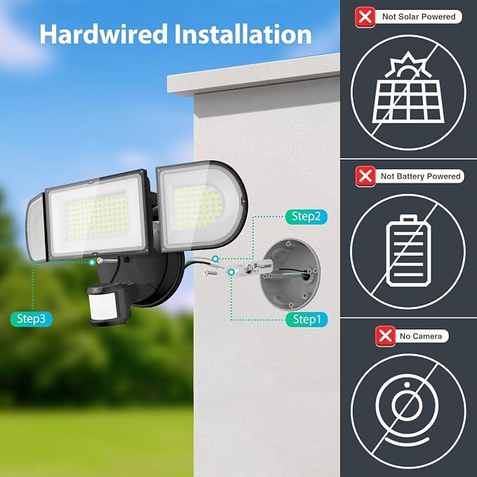 iMaihom 180W 18000LM Motion Sensor Outdoor Light - Image 2