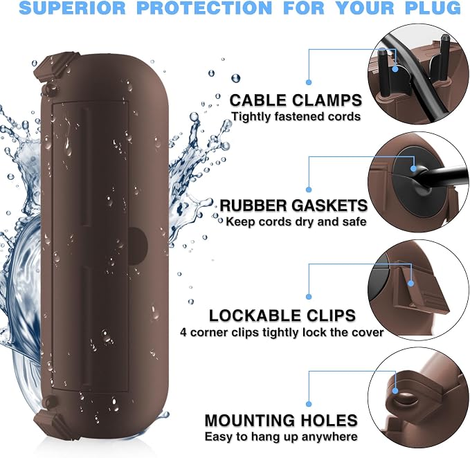 Flemoon Outdoor Extension Cord Waterproof Cover, Weatherproof Electrical - Image 8