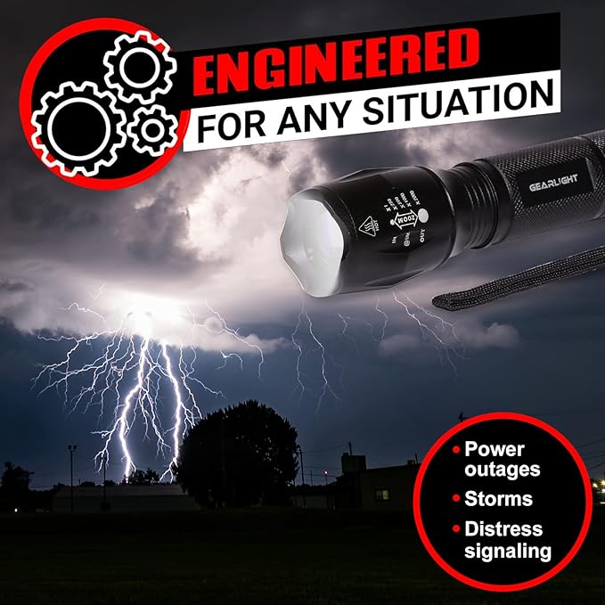 GearLight LED Flashlight Bright, Zoomable Tactical Flashlights - Image 6