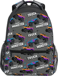 Wamika Monster Truck Boys Backpack Racing Cars School Backpacks Kid Girl by Wamika
