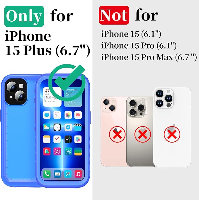 Cozycase for iPhone 15 Plus Waterproof Shockproof Dustproof Case - Image 2