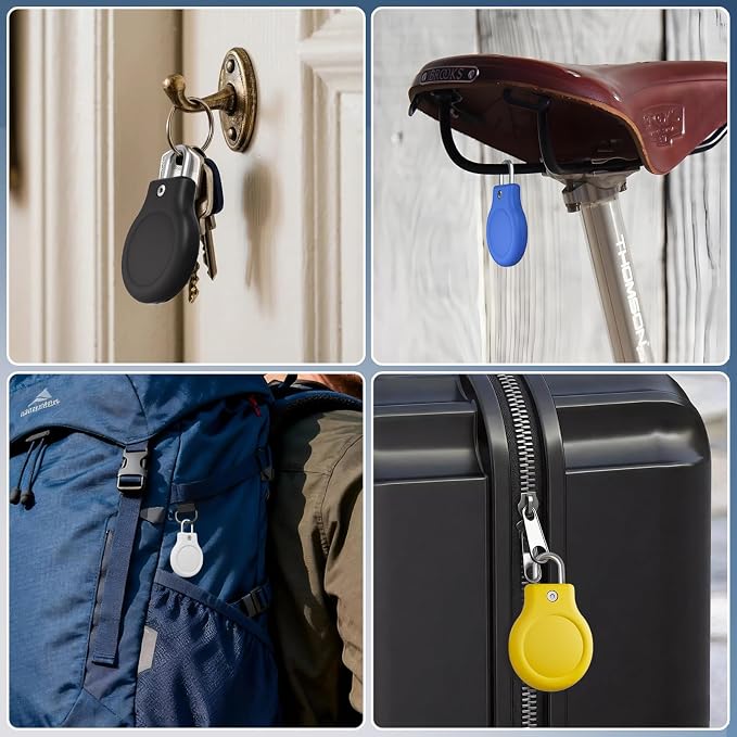 for AirTag Holder with 304 U-Shaped Lock, 4 Pack IPX8 Waterproof PC Hard Case - Image 7