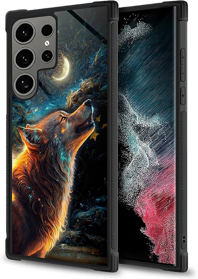 for Samsung Galaxy S24 Ultra Case, Star Cave Hungry Wolf Pattern Graphic Design - Image 5
