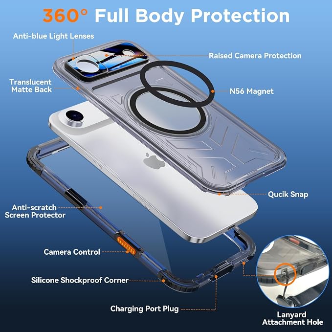 WIFORT for iPhone 17 Air Waterproof Case, - Image 7