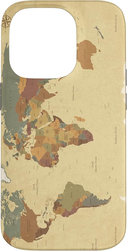 Globe Map Smartphone Cell Cover Gift World Map Pattern Phone Case by Unknown