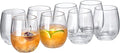 18oz Clear Stemless Wines Cups, Shatter-Proof Acrylic Glasses Drinkware by MIYOPESI