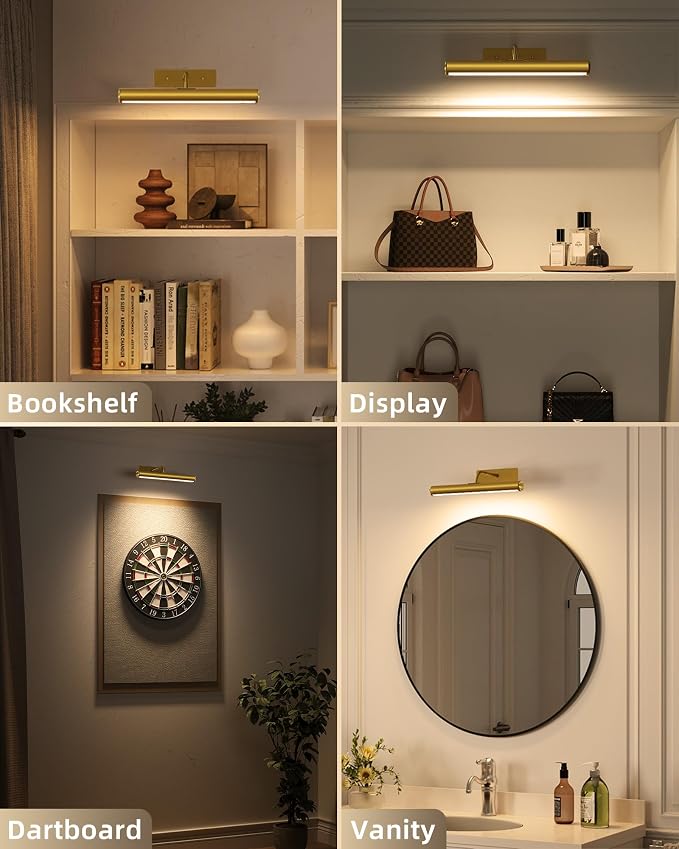 EZVALO Picture Light for Wall, ⁠13-Inch Wireless Rechargeable 4000mAh LED Art - Image 8