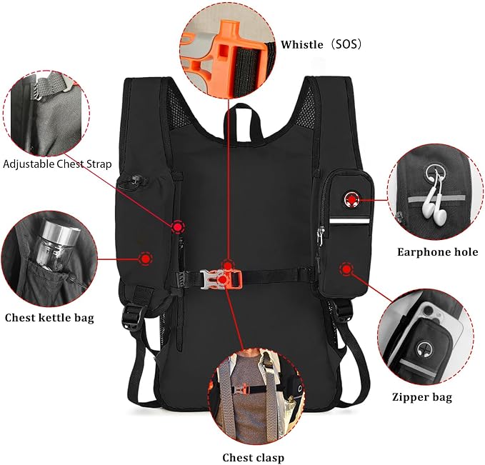 15L Small Hiking Backpack Foldable Ultralight Trekking Camping Outdoors Backpack - Image 3