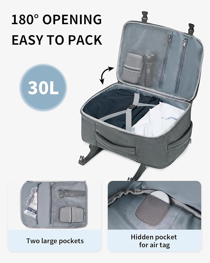 ECOHUB Travel Backpack for Men, Laptop Carry on Backpack - Image 4