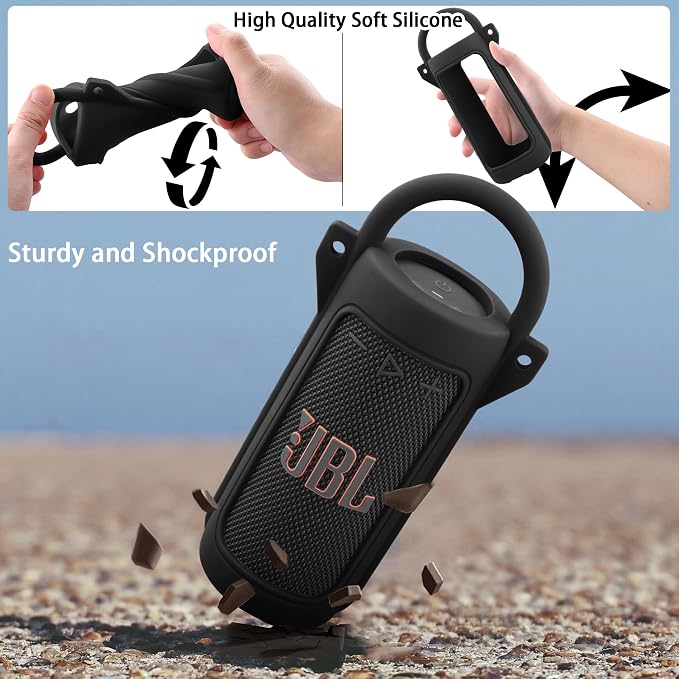 for JBL Grip Portable Waterproof Speaker Silicone Case, Portable Travel Soft - Image 6
