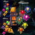 Toodour Solar Wind Chimes, Color Changing Maple Leaf Wind Chime, LED Mobile by Toodour