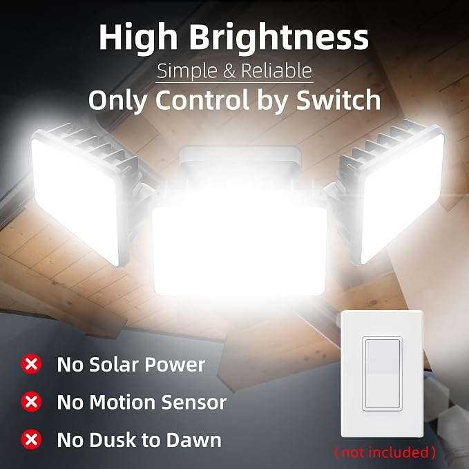 120W LED Flood Lights Outdoor, High Brightness 12000lm LED Security Light - Image 4