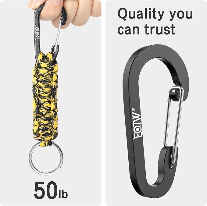 EOTW Paracord Keychain for Men Women Paracord Carabiner Backpack Keychain - Image 7