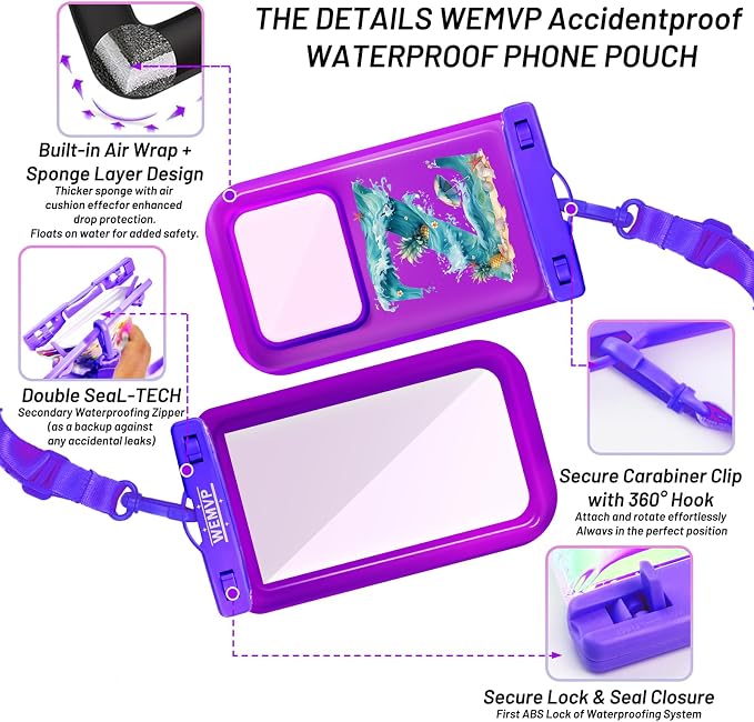 Personalized Initial Waterproof Phone Pouch Case - Image 3