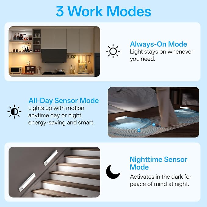 Under Cabinet Lighting Wireless, Rechargeable Motion Sensor Light Indoor - Image 7