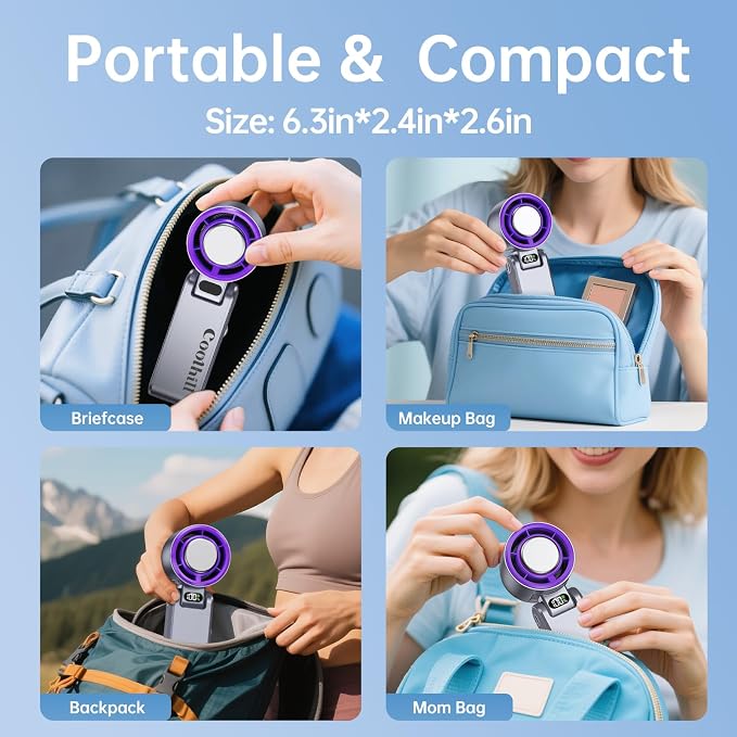 Handheld Portable fan with Turbo Cooling - Image 8