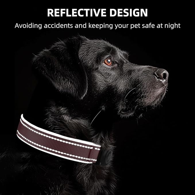 AirTag Dog Collar, IP68 Waterproof Air Tag Dog Collar Holder, Reflective - Image 6