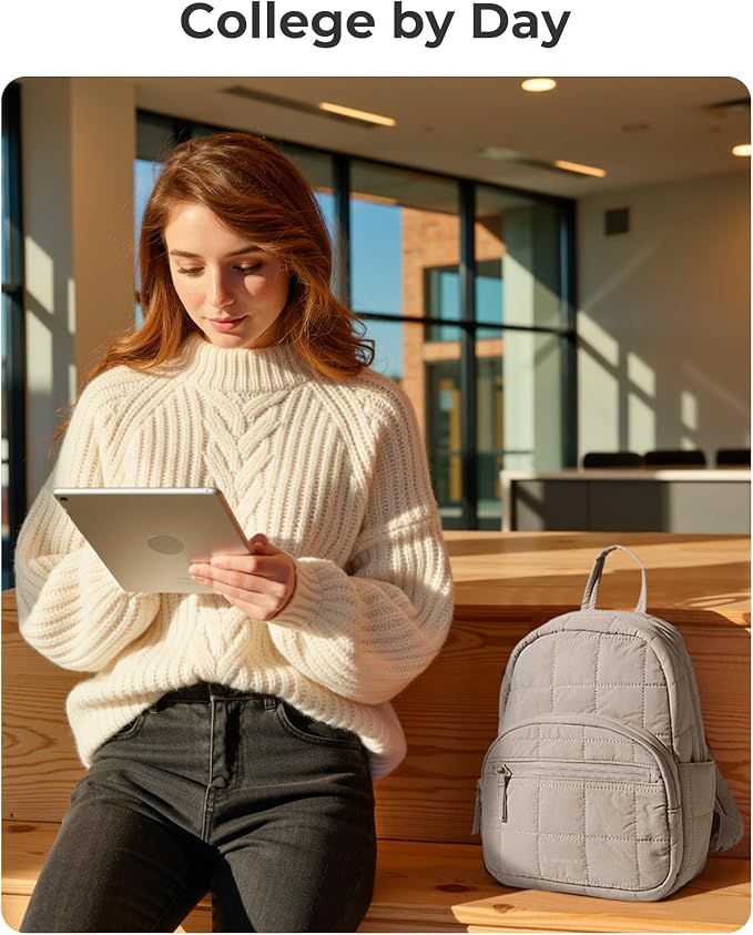 BAGSMART College Laptop Backpack, Mini Backpack - Image 6