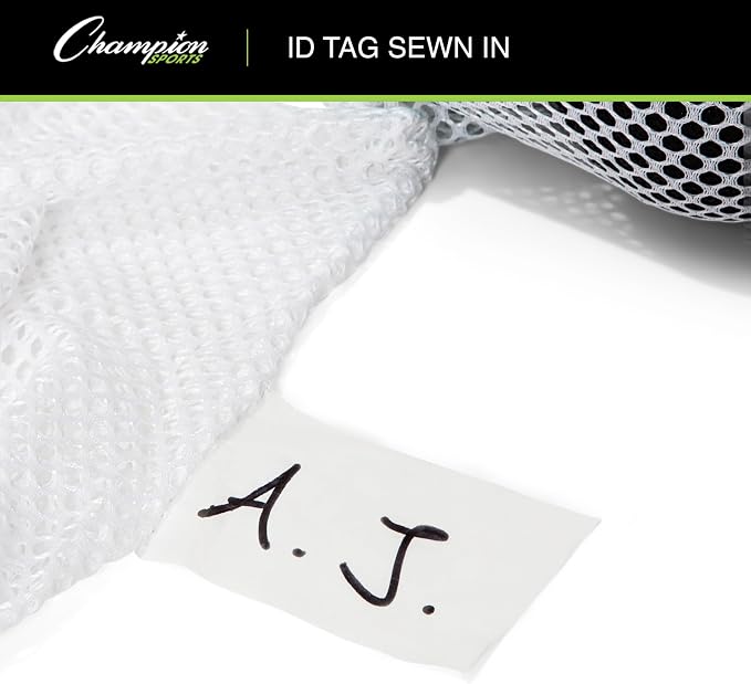 Champion Sports Mesh Equipment Bag – Heavy-Duty Nylon Drawstring Bag - Image 5