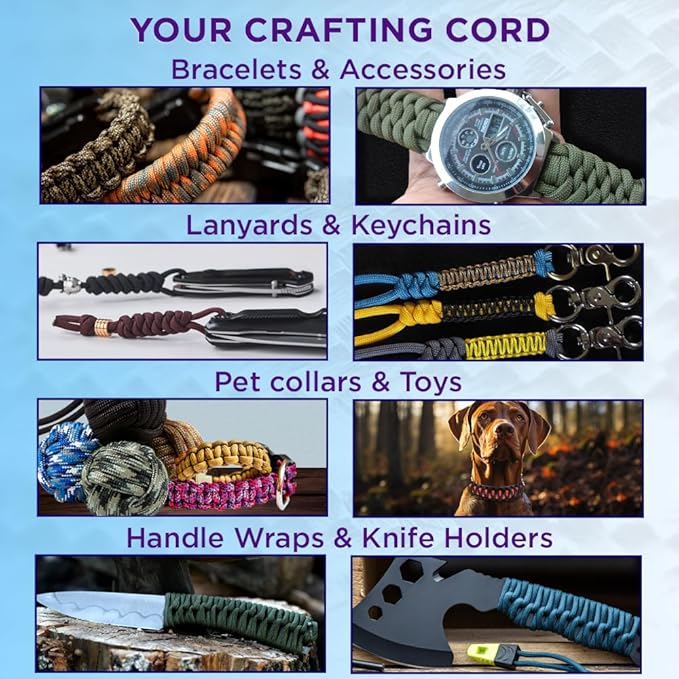 TECEUM Reflective Paracord Rope 1000 – 1000ft/200ft/100ft/50ft – 40+ Colors – - Image 5