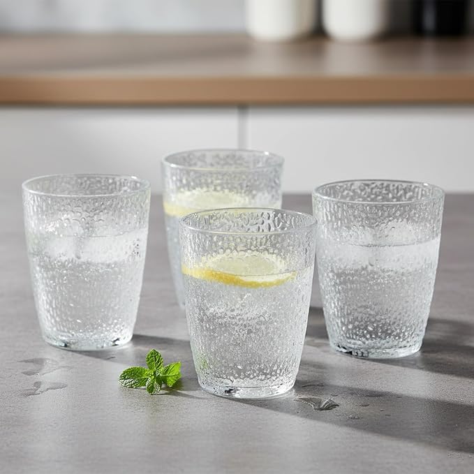 Clear Plastic Drinking Glasses, Reusable Acrylic Drinking Cups, Stackable - Image 8