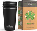 Stainless Steel Cups - 16 oz Pint Tumbler - Premium Metal Drinking Glasses | by GreensSteel