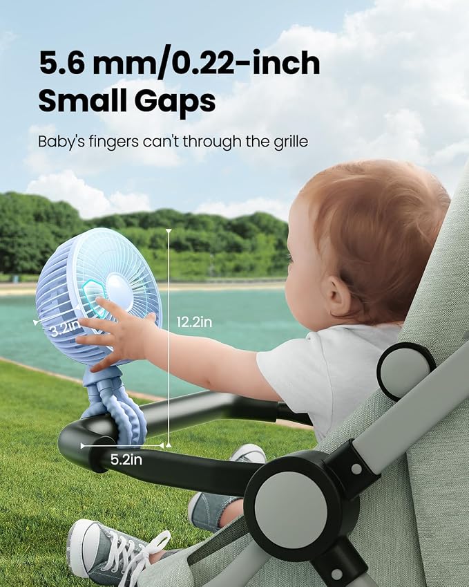 Gaiatop Oscillating Baby Stroller Fan - Image 3