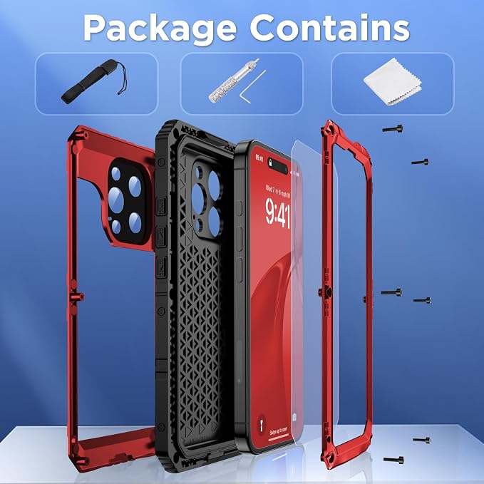Mitywah Waterproof Case for iPhone 16 Pro, Shockproof Heavy Duty Case - Image 8