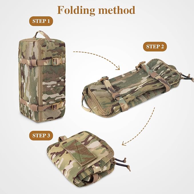 PETAC GEAR 3 PCS Tactical Modular Packing Cubes, Large Capacity Mesh Storage Bag - Image 4