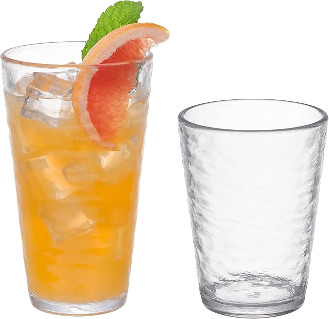 KLIFA- RIPPLE- 16 & 22.5 ounce, Acrylic Tumbler & Highball, Plastic Drinking by KLIFAHome