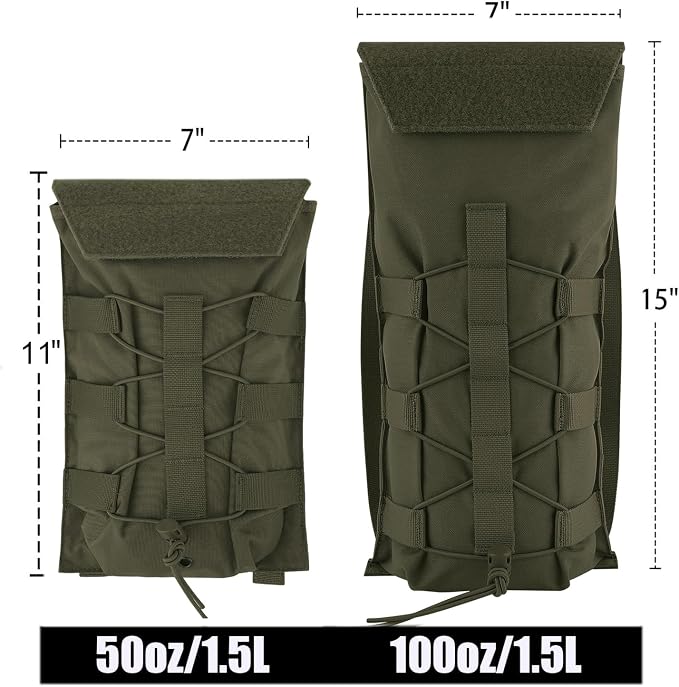 PETAC GEAR 1.5L / 3L Tactical Hydration Pack，Molle Carrier Pouch - Image 5