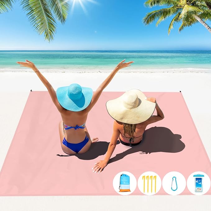 Famstar Beach Blanket Oversized Extra Large 10'X 9', Waterproof Sandproof Beach by Famstar