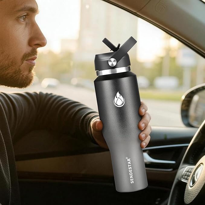 SENDESTAR 40oz Stainless Steel Water Bottle, Double Wall Vacuum Insulated Bottle - Image 7