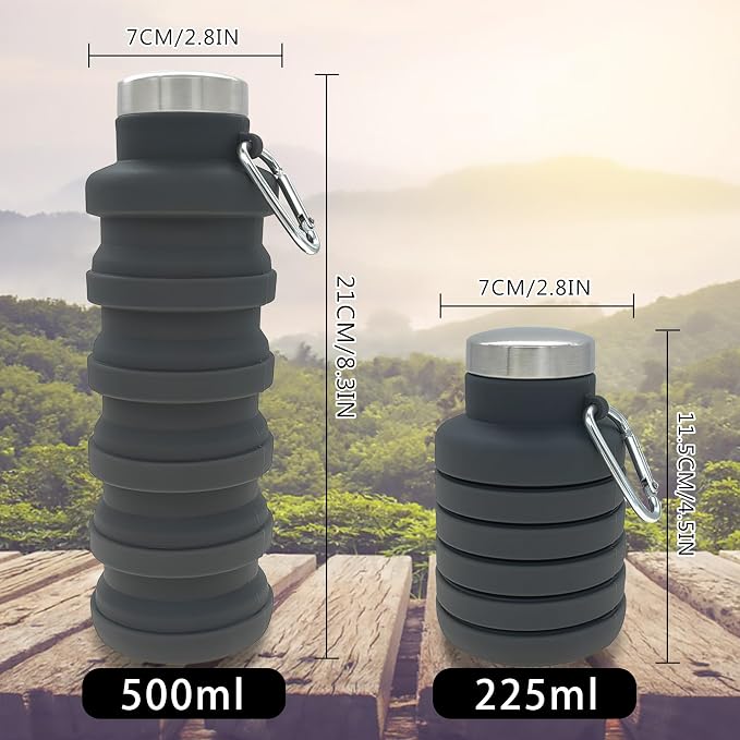 YCT Collapsible Water Bottle 17oz（500ml），Travel Portable Sport Water - Image 5