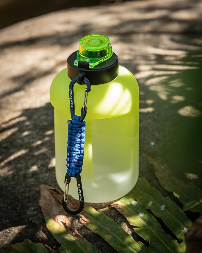 Paracord Braided Carabiner Keychain Lanyard Strap, Hanger Stroller Hook w/2 - Image 3