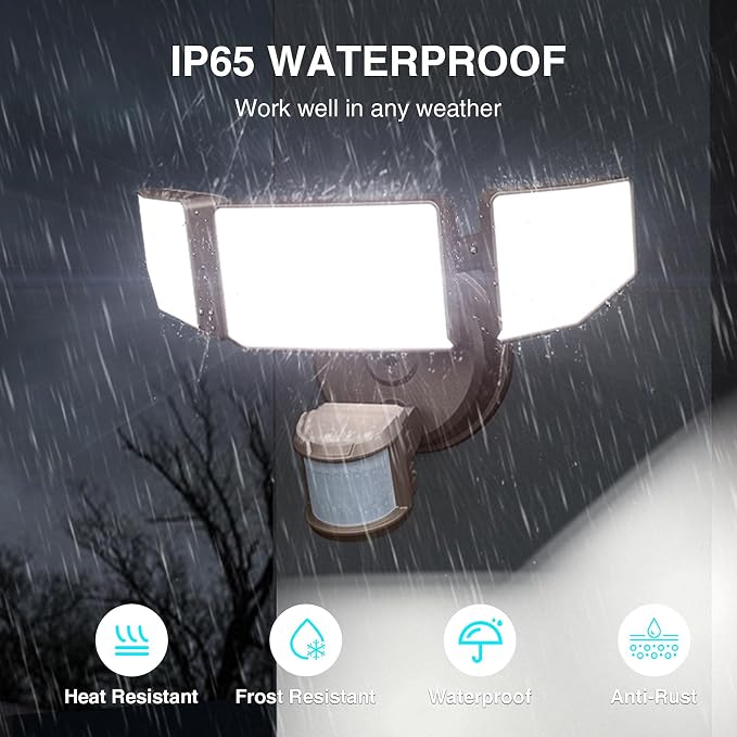 Abovizo 85W LED Security Lights Motion Sensor Light Outdoor, 8500LM Dusk to Dawn - Image 7