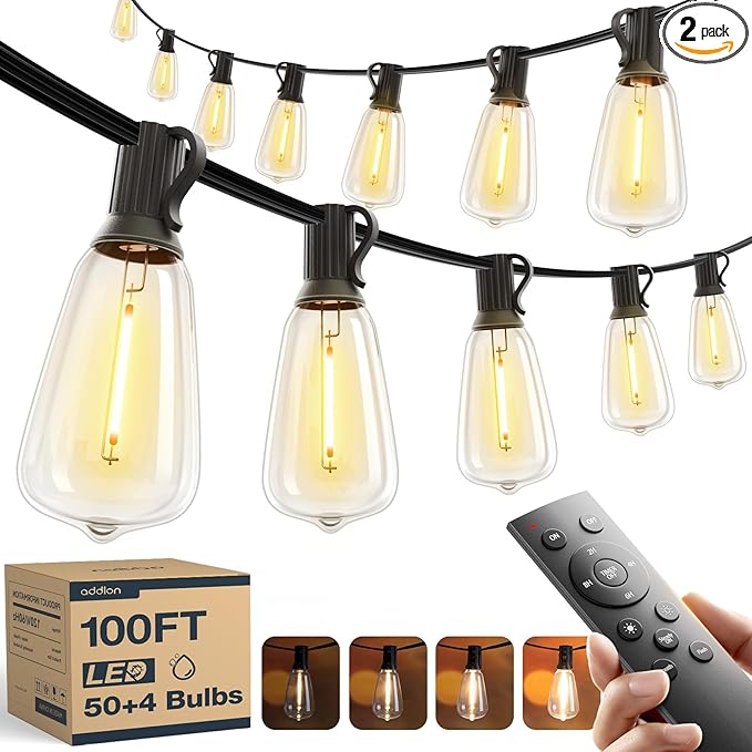 addlon 100FT LED Outdoor String Lights by addlon
