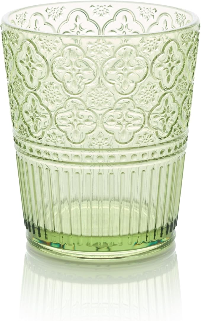 Certified International Victoria Green Set of 6 Premium Acrylic DOF Glass 16 oz - Image 2