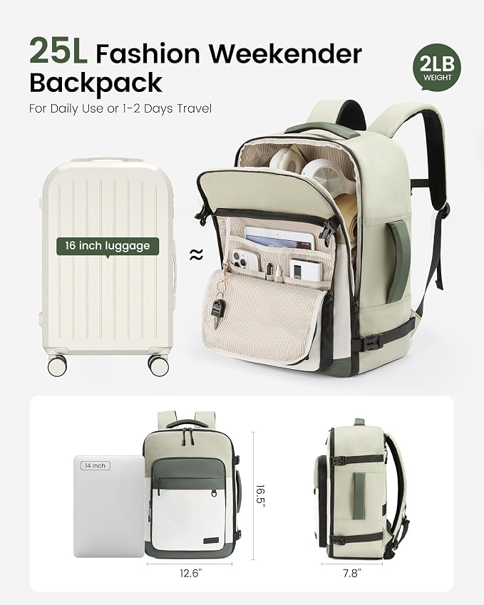 LOVEVOOK Travel Backpack for Women Men, Carry on Backpack for Traveling - Image 3