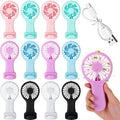 Woanger 12 Pcs Mini Handheld Fan Bulk 3 Speed USB Electric Battery Operated by Woanger