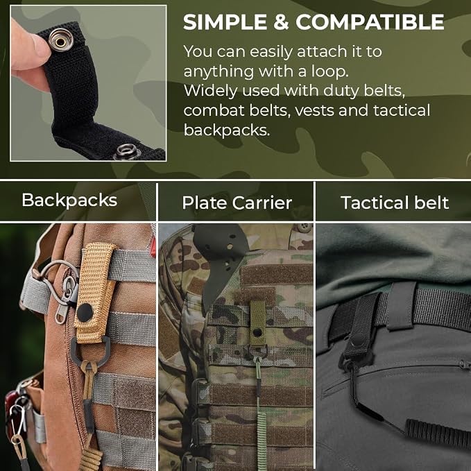 TECEUM Tactical Pistol Lanyard – 3+ Colors – Equipment Accessories - Image 8