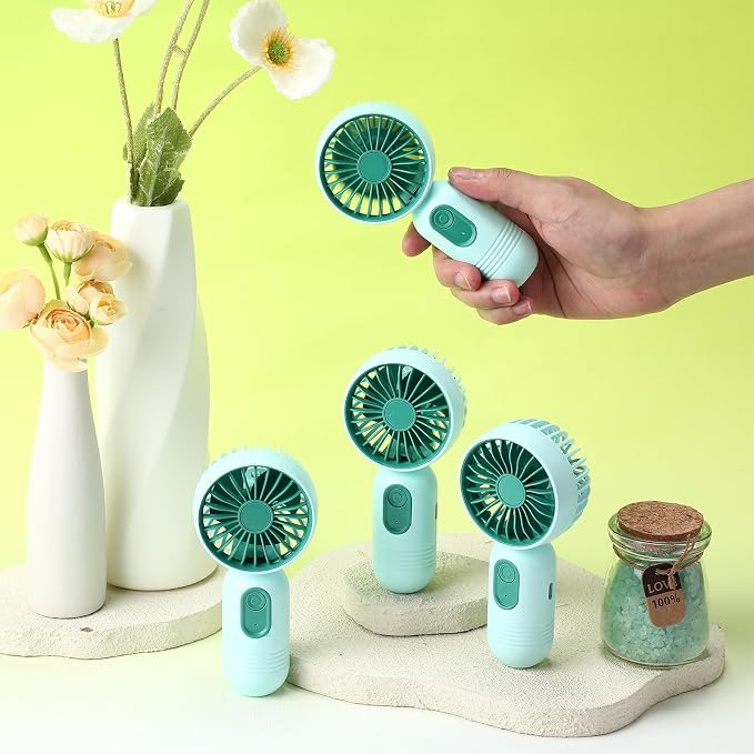 Rossesay 6 Pcs Mini Portable Fan Bulk Cute Handheld Lightweight Small Little - Image 5