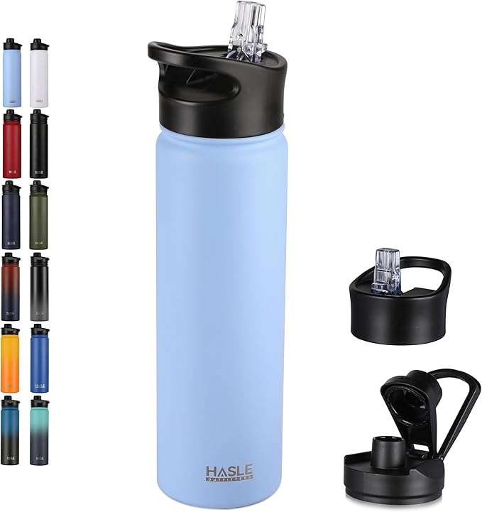 HASLE OUTFITTERS Insulated Water Bottle 22 oz Double Wall Stainless Steel Water by HASLEOUTFITTERS