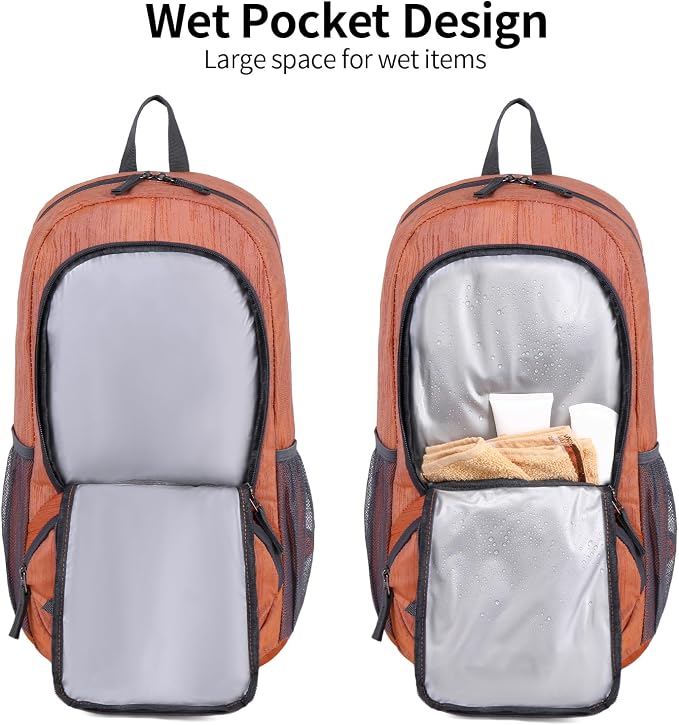 FENGDONG 35L Lightweight Foldable Waterproof Packable Travel Small Hiking - Image 5