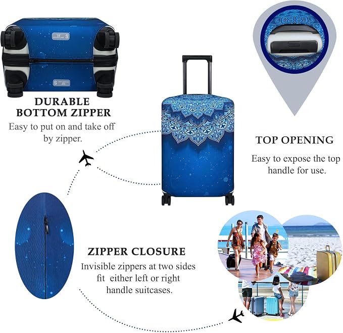 Explore Land Travel Luggage Cover Suitcase Protector Fits 27-30 Inch Case - Image 3