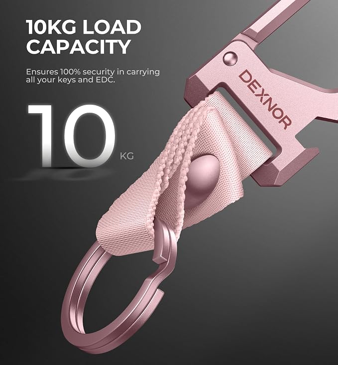 Dexnor Heavy Duty Key Chain Bottle Opener, Carabiner Key Ring Clip - Image 5