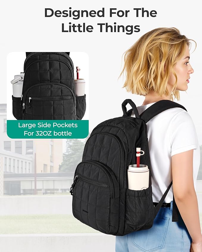 BAGSMART College Laptop Backpack, Travel Backpack - Image 4