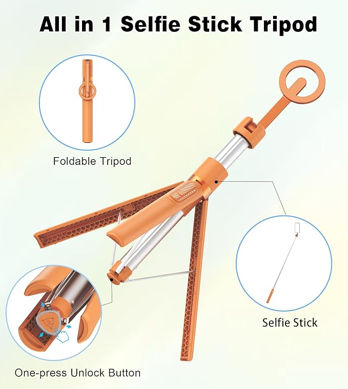 TONEOF 68" Magnetic Selfie Stick Tripod - Image 7