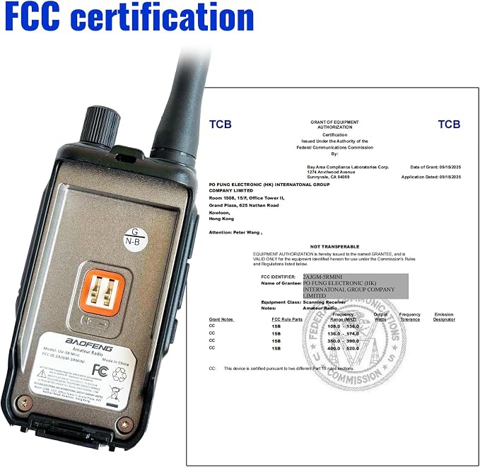 Baofeng Radio UV-5R Mini Ham Radio Long Range Handheld Two Way Radio NOAA - Image 9